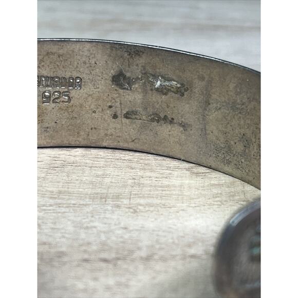 Vintage Sterling Silver 925 ECUADOR signed Cuff Bangle Story Teller Bracelet - Picture 8 of 12